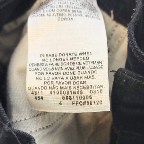 Levi's 512 '02 Perfectly Slimming Black Elastic Waist Beaded Skinny Jeans SZ 16 - Picture 6 of 10